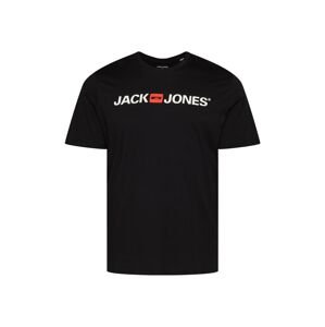 Jack & Jones Plus Tričko 'JJECorp'  svetločervená / čierna / biela