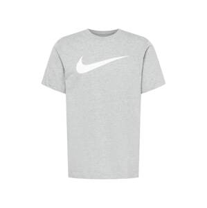 Nike Sportswear Tričko 'Swoosh'  sivá melírovaná / biela