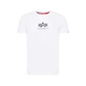 ALPHA INDUSTRIES Tričko  čierna / biela