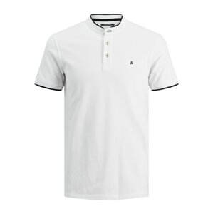 JACK & JONES Tričko 'JJEPaulos'  čierna / šedobiela