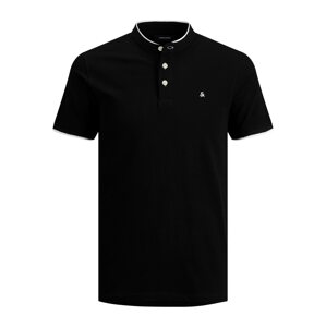 JACK & JONES Tričko 'JJEPAULOS'  čierna / biela