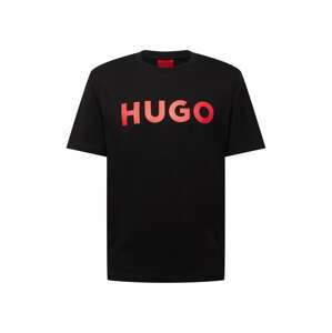 HUGO Tričko 'Dulivio'  červená / čierna