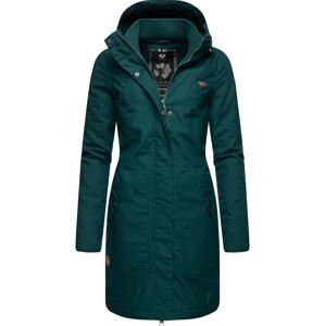 Ragwear Funkčný kabát 'Jannisa'  hnedá / tmavozelená / čierna / biela