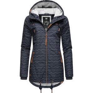 Ragwear Zimná bunda 'Zuzka'  tmavomodrá / hnedá / biela