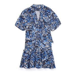 Kate Spade Šaty 'Scenic Stroll Tie-Back Dress'  modrá / čierna / biela