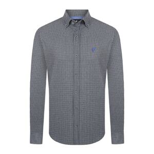 DENIM CULTURE Košeľa 'Sezar'  svetlomodrá / antracitová / tmavosivá
