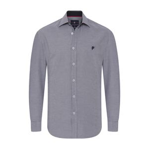 DENIM CULTURE Košeľa 'Javed'  námornícka modrá / biela