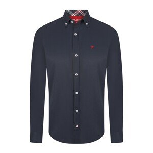 DENIM CULTURE Košeľa 'Abel'  tmavomodrá / červená