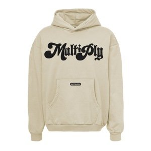 Multiply Apparel Mikina  svetlohnedá / čierna