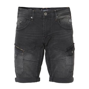 KOROSHI Rifľové kapsáče  čierny denim