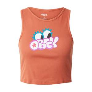 Obey Top  fialová / svetlooranžová / čierna / biela