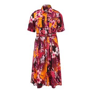 Karen Millen Curve Košeľové šaty  žltá / oranžová / červená / biela