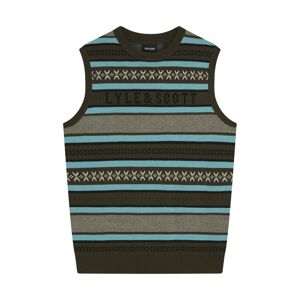 Lyle & Scott Vesta 'Glenn'  tyrkysová / tmavozelená / biela