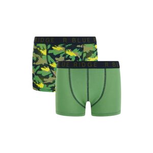 WE Fashion Nohavičky  žltá / tmavozelená / čierna
