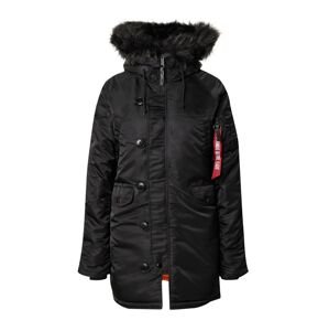 ALPHA INDUSTRIES Zimná bunda  červená / čierna / biela