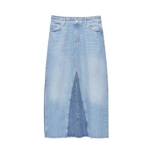 Pull&Bear Sukňa  modrá denim / svetlomodrá