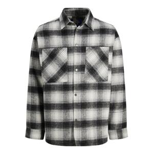 JACK & JONES Prechodná bunda 'Bane'  antracitová / svetlosivá / biela