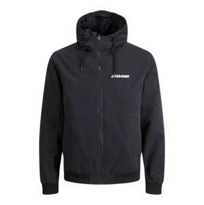 JACK & JONES Prechodná bunda 'JJERush'  čierna / biela