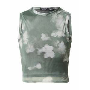 Nasty Gal Top  smaragdová / biela