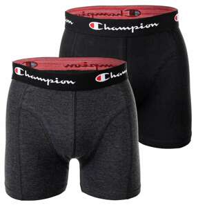Champion Authentic Athletic Apparel Boxerky  sivá melírovaná / červená / čierna / biela
