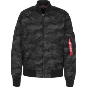 ALPHA INDUSTRIES Prechodná bunda  tmavosivá / červená / čierna / biela