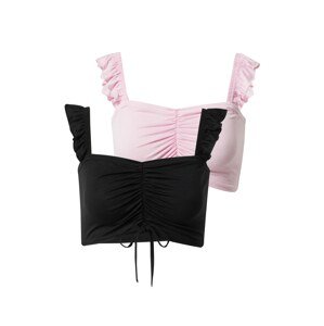 Missguided Top  ružová / čierna
