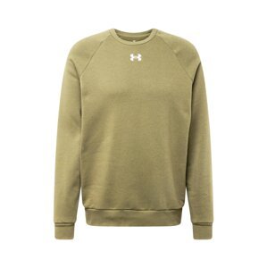 UNDER ARMOUR Športová mikina 'Rival'  olivová / biela