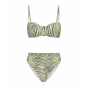 Shiwi Bikiny 'ZOE'  hnedá / svetlohnedá / svetlozelená / biela