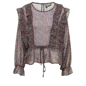 DreiMaster Vintage Blúzka  béžová / kobaltovomodrá / hrdzavohnedá