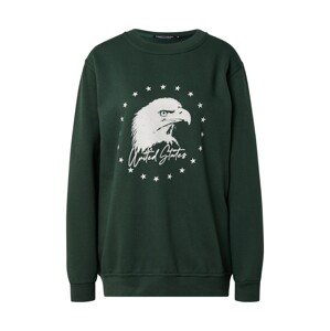 Nasty Gal Mikina 'United States'  jedľová / biela