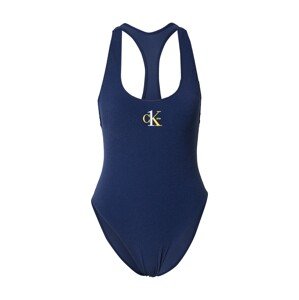 Calvin Klein Swimwear Jednodielne plavky  tmavomodrá / žltá / biela