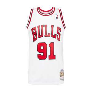 Mitchell & Ness Tričko 'NBA Chicago Bulls Dennis Rodman'  ohnivo červená / čierna / biela