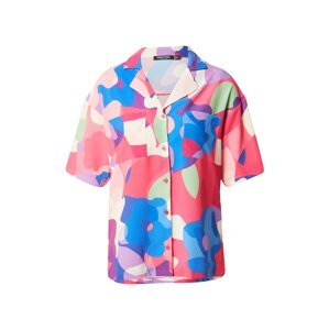 Nasty Gal Blúzka  modrá / svetlozelená / fialová / ružová / rosé
