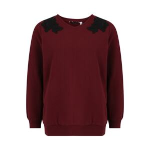 Dorothy Perkins Petite Mikina  burgundská / čierna