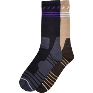 Urban Classics Športové ponožky  béžová / hnedá / fialová / čierna