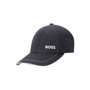 BOSS Čiapka  tmavomodrá / biela