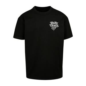 MT Upscale Tričko 'Baby Don´t Cry'  čierna / biela