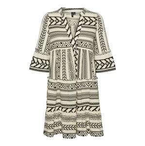 VERO MODA Košeľové šaty 'Dicthe'  krémová / antracitová