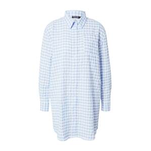 Nasty Gal Košeľové šaty 'Gingham'  svetlomodrá / biela