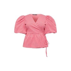 Nasty Gal Plus Blúzka  červená / biela