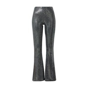 Nasty Gal Nohavice  čierna / strieborná