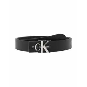 Calvin Klein Jeans Opasky  čierna / strieborná