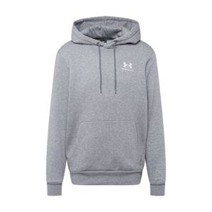 UNDER ARMOUR Športová mikina 'Essential'  tmavosivá / biela