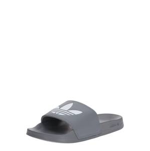 ADIDAS ORIGINALS Šľapky 'Adilette Lite'  sivá / biela