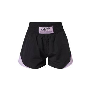 Lapp the Brand Športové nohavice  pastelovo fialová / čierna