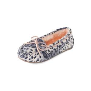 Minnetonka Papuče 'Cally'  svetlosivá / svetloružová / čierna / biela