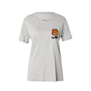 Frogbox Tričko 'Garfield'  pueblo / sivá melírovaná / čierna / biela