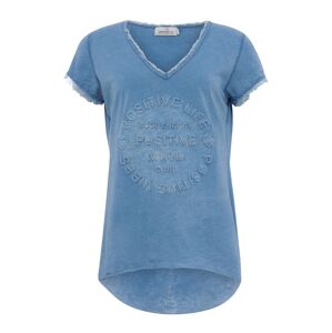 Zwillingsherz Tričko 'Positive Mind'  modrá denim