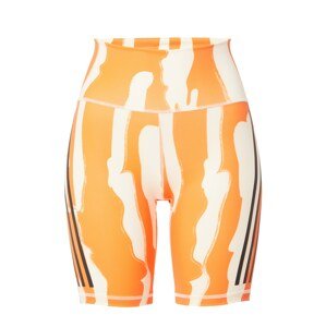 ADIDAS SPORTSWEAR Športové nohavice 'Thebe Magugu Bike'  krémová / svetlooranžová / čierna