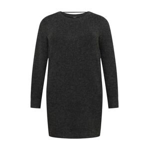 Vero Moda Curve Pletené šaty 'Doffy'  čierna melírovaná